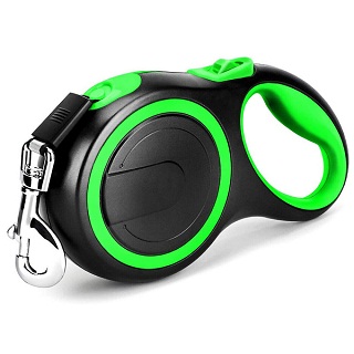 GREEN Retractable Dog Lead Extendable Training Dog Leash Pet Leads ABS+Nylon